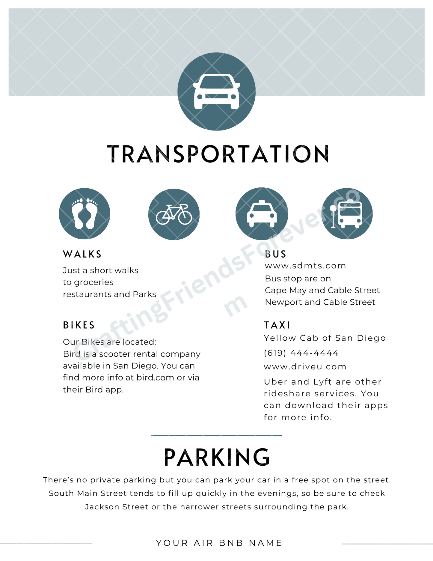Vacation Rental Info/Welcome Booklet Premium
