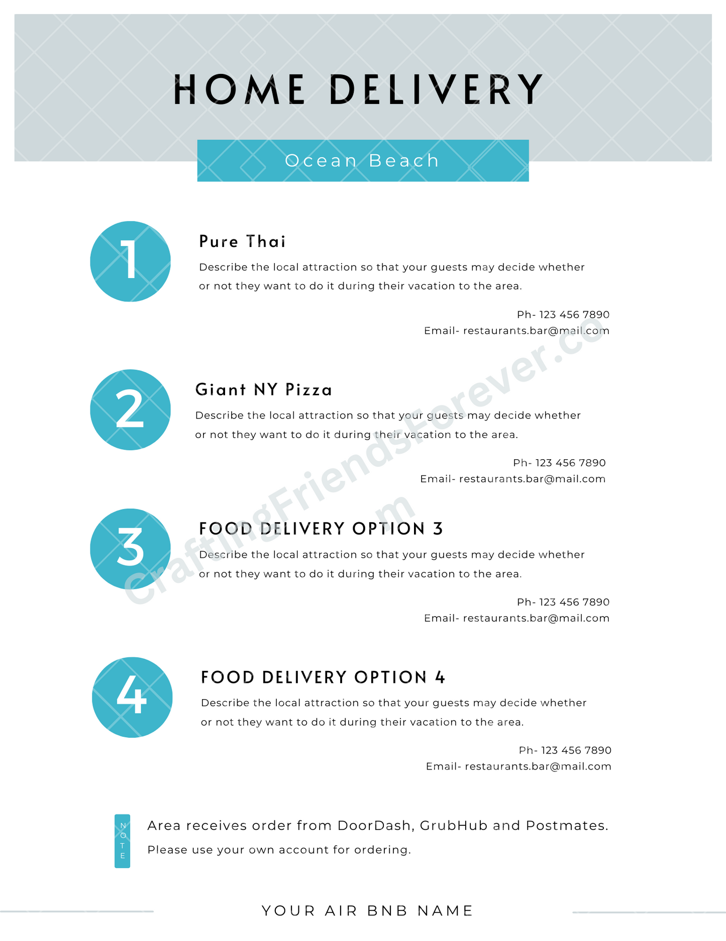 Vacation Rental Info/Welcome Booklet Premium