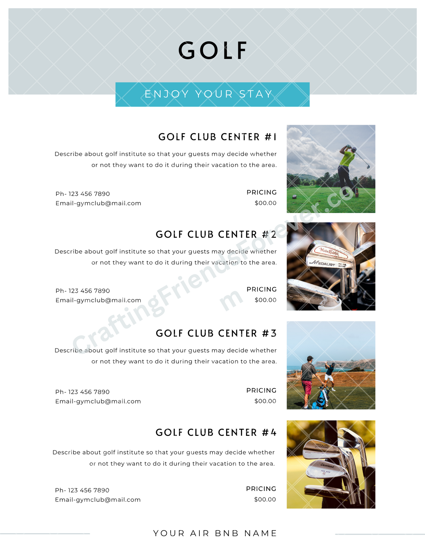 Vacation Rental Info/Welcome Booklet Premium