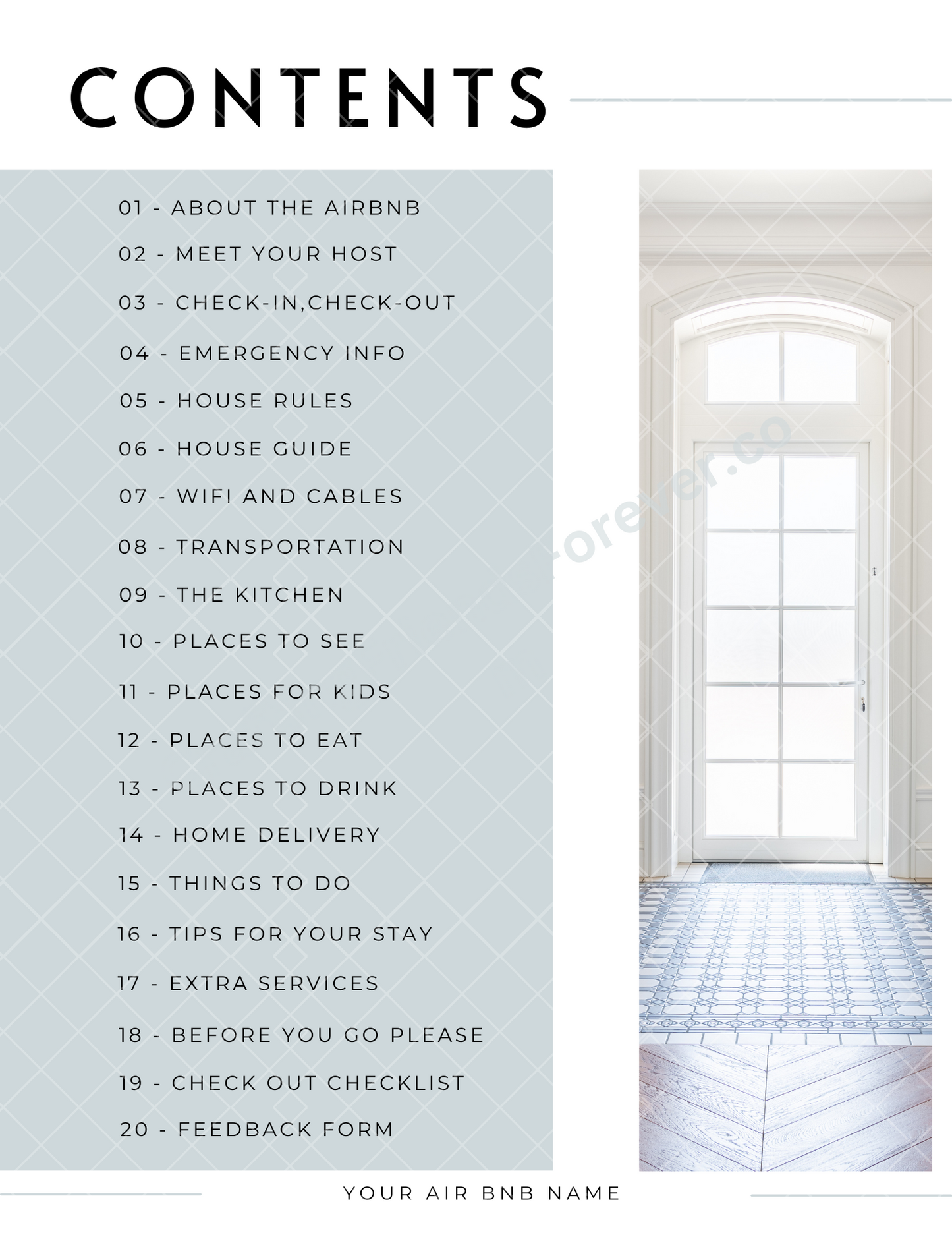 Vacation Rental Info/Welcome Booklet Premium