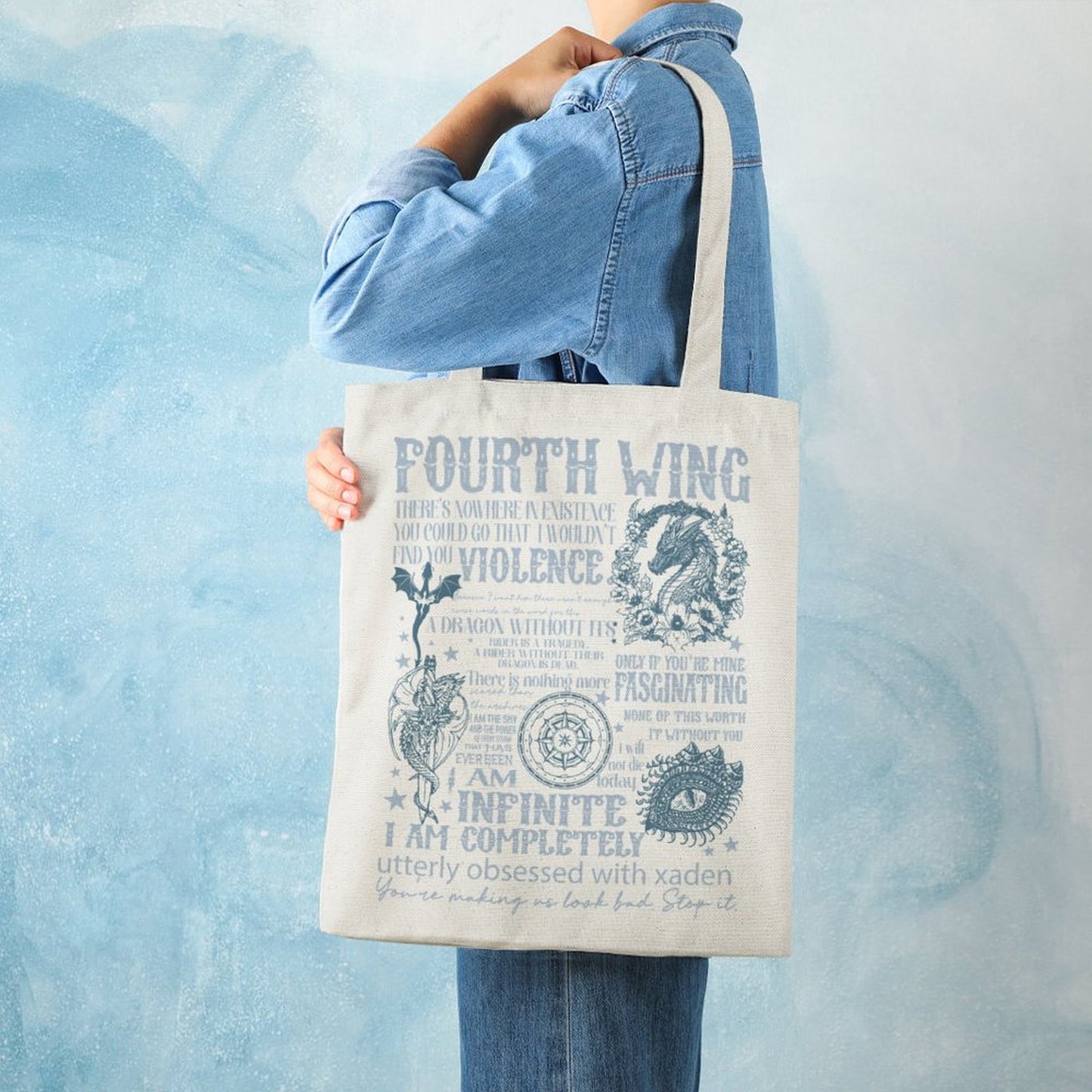 Fourth Wing Canvas Tote