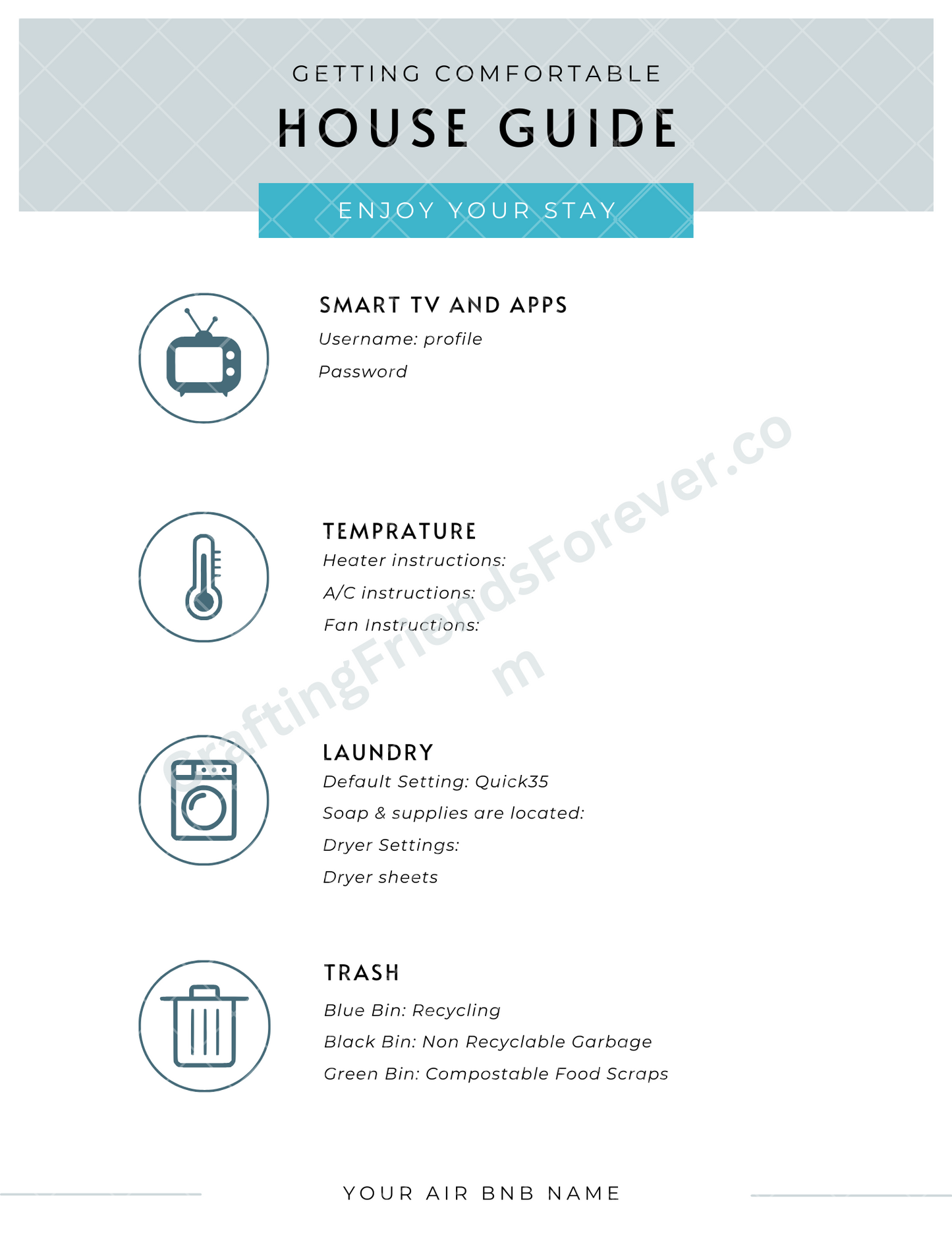 Vacation Rental Info/Welcome Booklet Premium