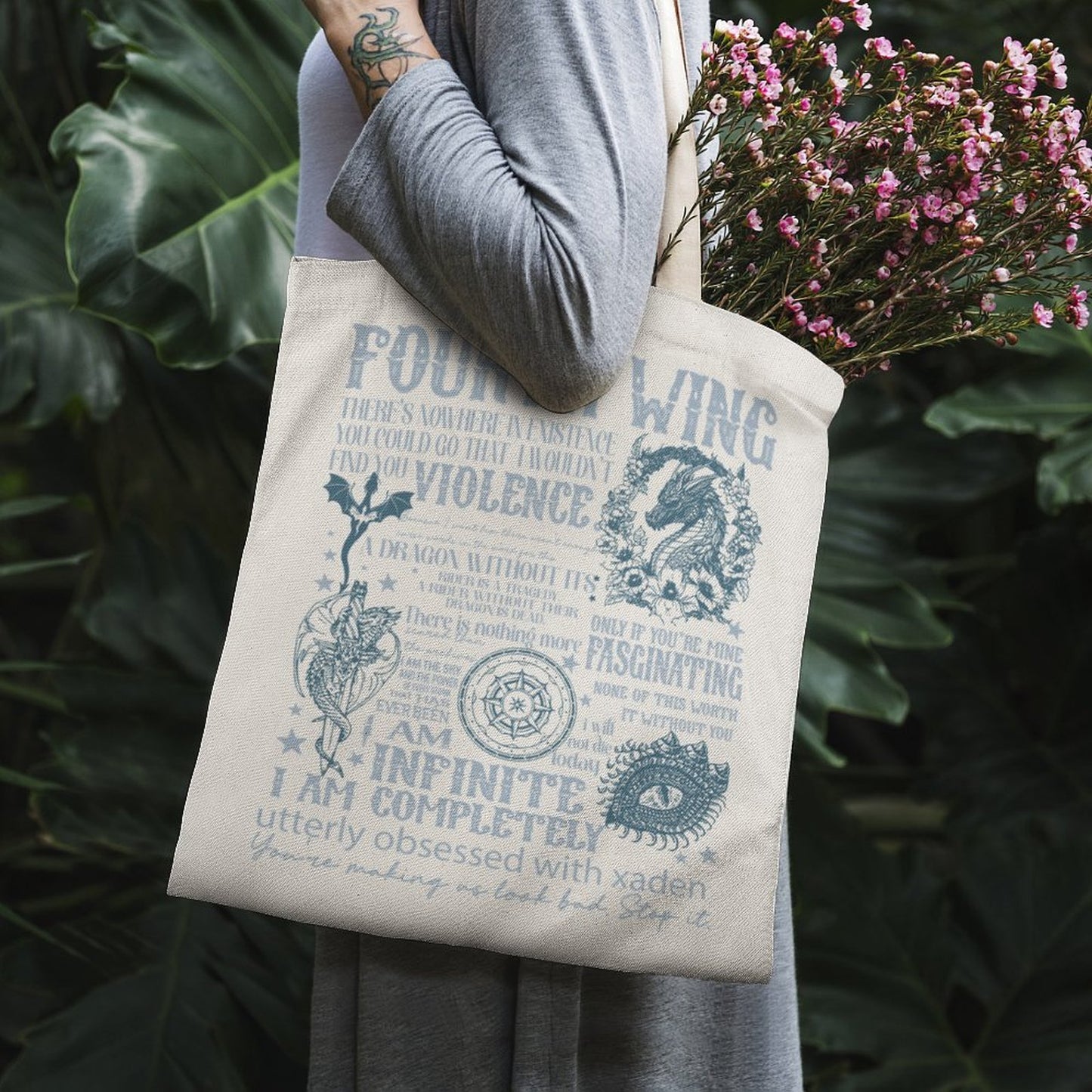 Fourth Wing Canvas Tote