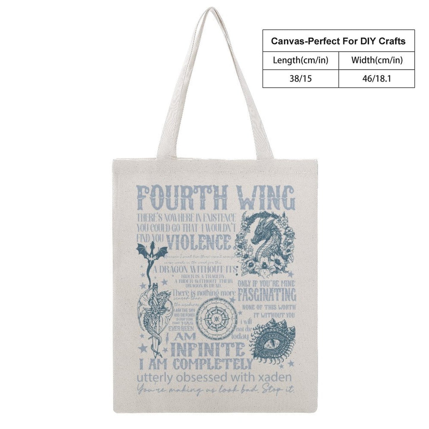 Fourth Wing Canvas Tote