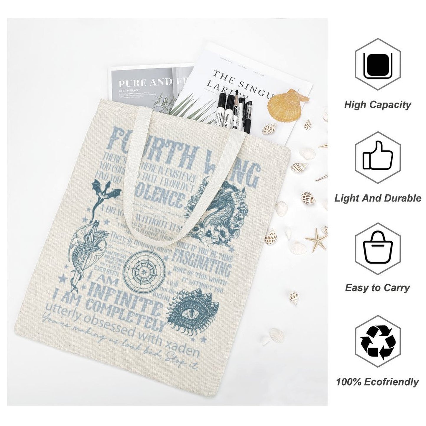 Fourth Wing Canvas Tote