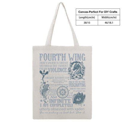 Fourth Wing Canvas Tote