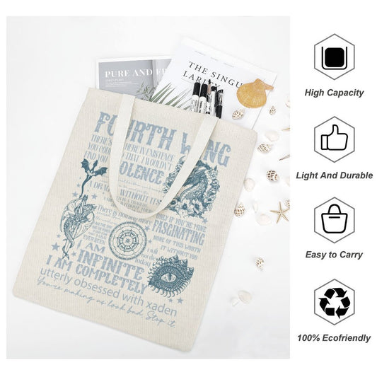 Fourth Wing Canvas Tote