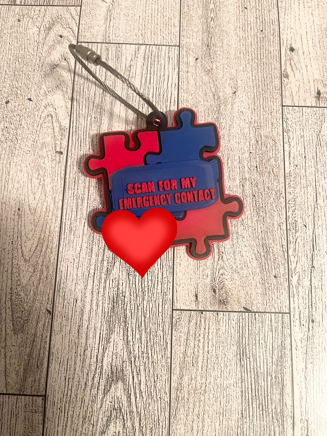 NFC Emergency Contact Tag - Autism (puzzle pieces)
