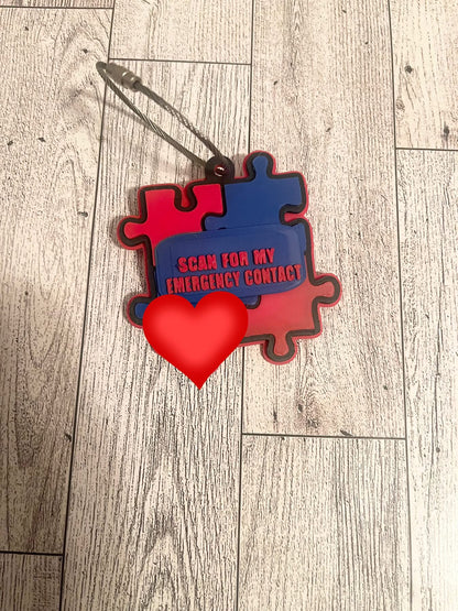 NFC Emergency Contact Tag - Autism (puzzle pieces)