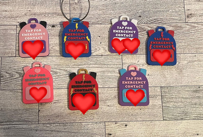 NFC Emergency Contact Tag - Autism (puzzle pieces)